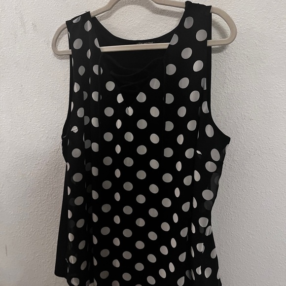 Layne Bryant Black and White polkadot sleeveless top - Picture 8 of 15